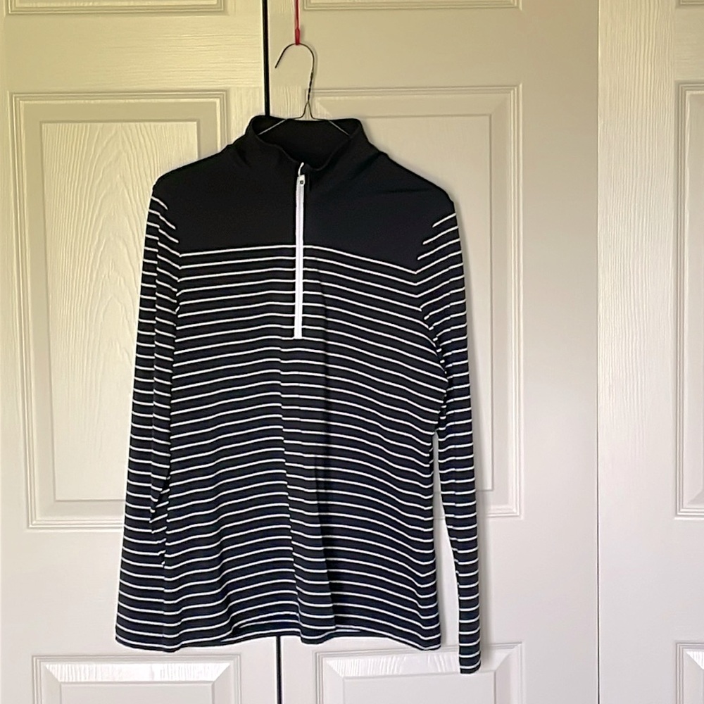 FootJoy NWOT Black & White 1/4 Zip Pullover Size L